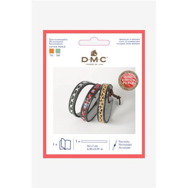 DMC - Kit Bracciale in Similpelle da Ricamare